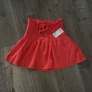 SO Women's Mini Skirt in Vibrant Coral
